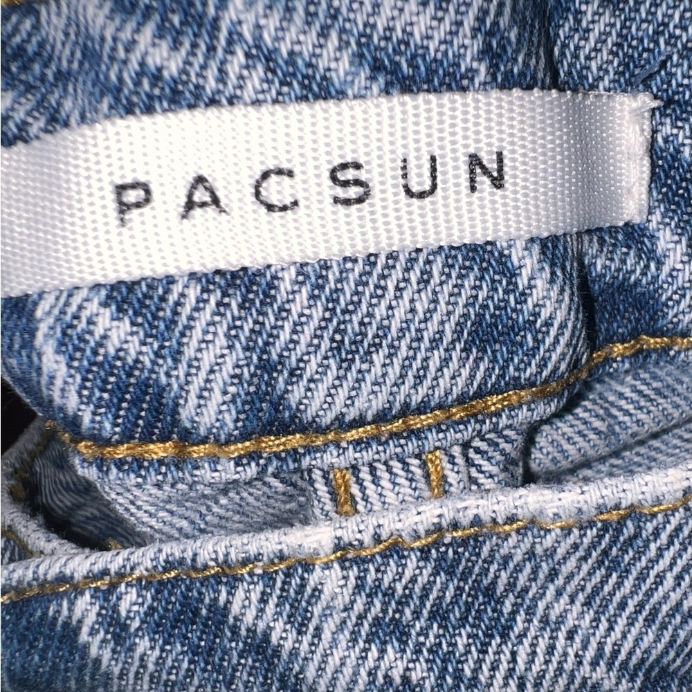 PacSun Blue High Rise Straight  Button Fly Jeans